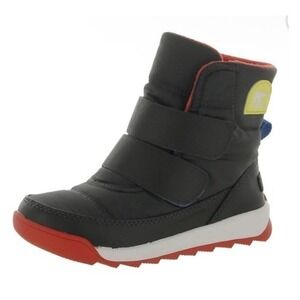 Sorel Kids Black and Red Rain & Snow Boots
